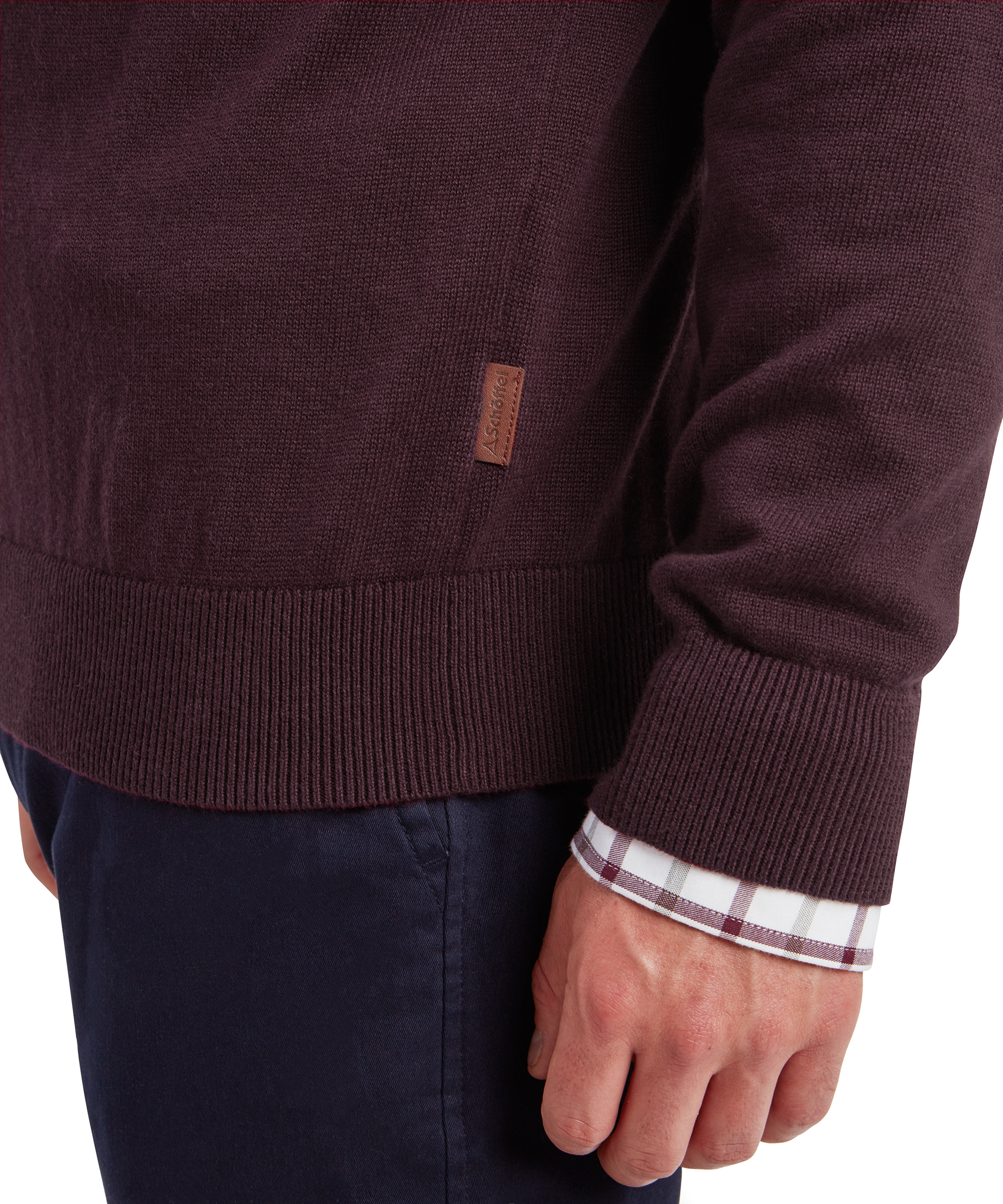 Calton Cotton Cashmere 1/4 Zip – Wine