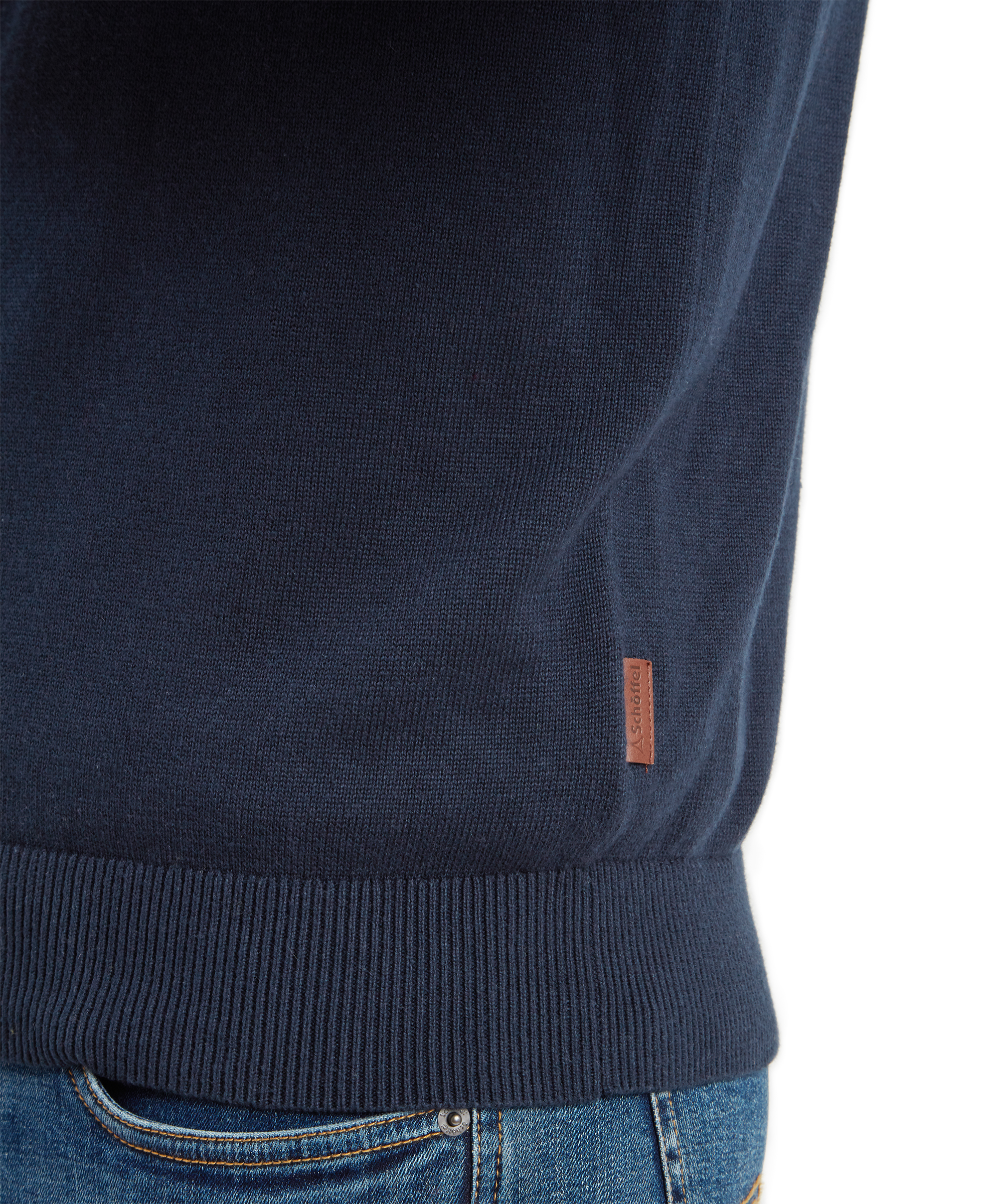 Calton Cotton Cashmere 1/4 zip – Petrol