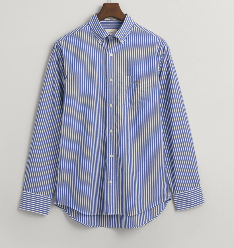 Regular Fit Classic Striped Shirt – College Blue