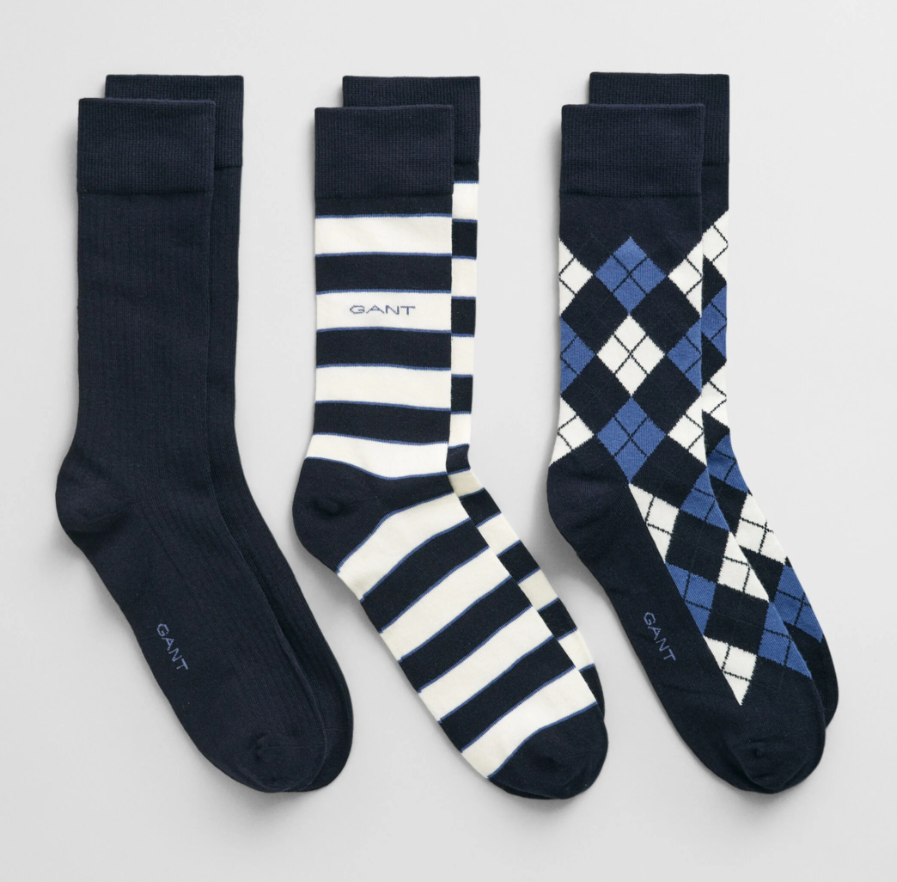 3-Pack Navy Socks