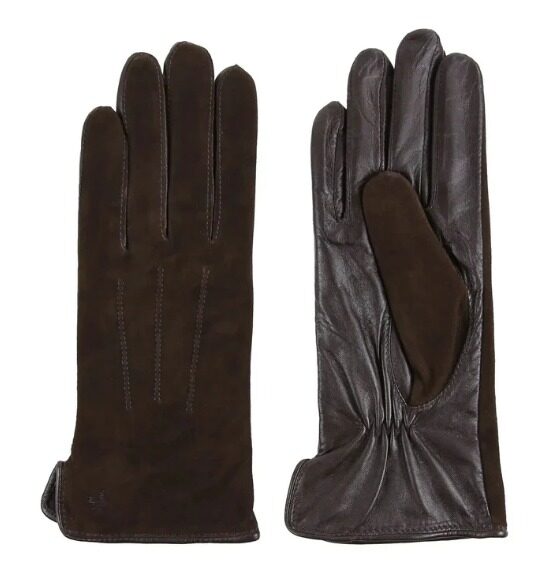 Leather and Suede Driving Gloves – Chocolate