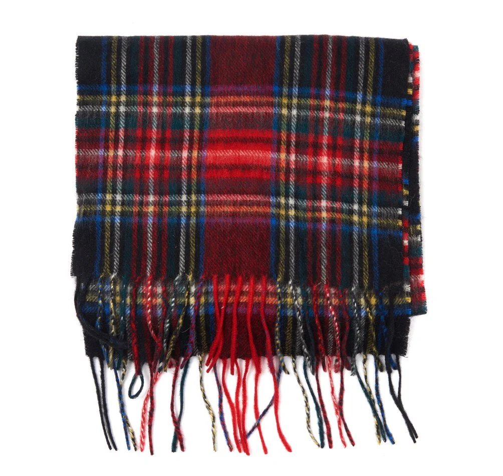 New Check Tartan Scarf – Black Red