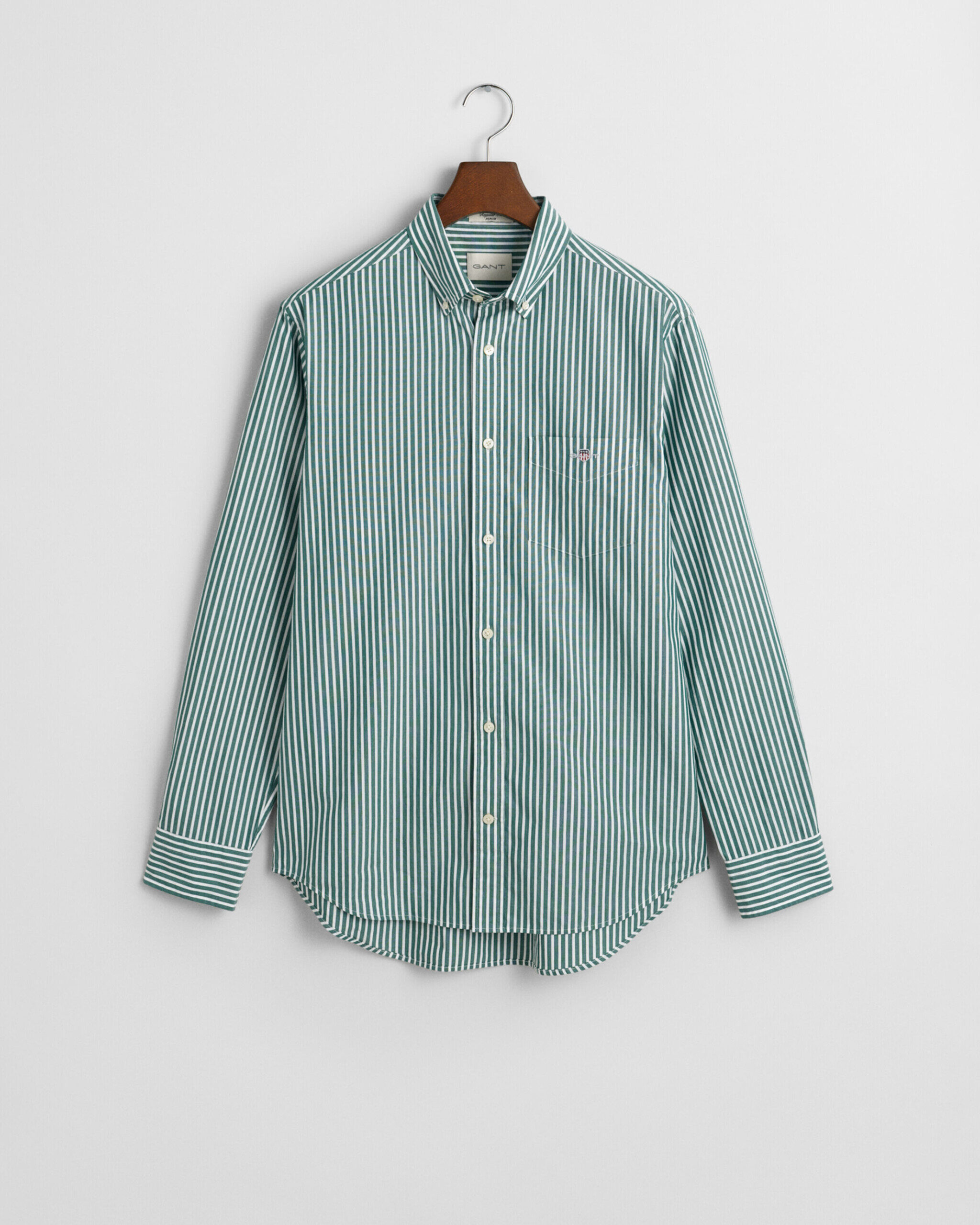 Regular Fit Classic Striped Shirt – Forest Green