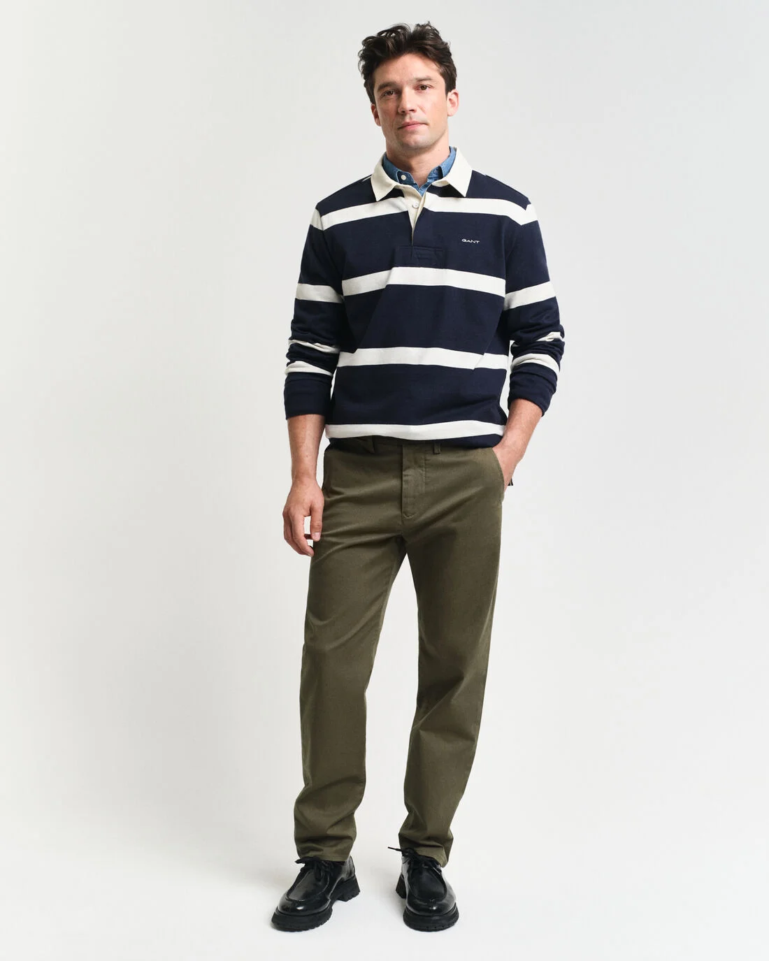 Regular Fit Twill Chinos – Khaki