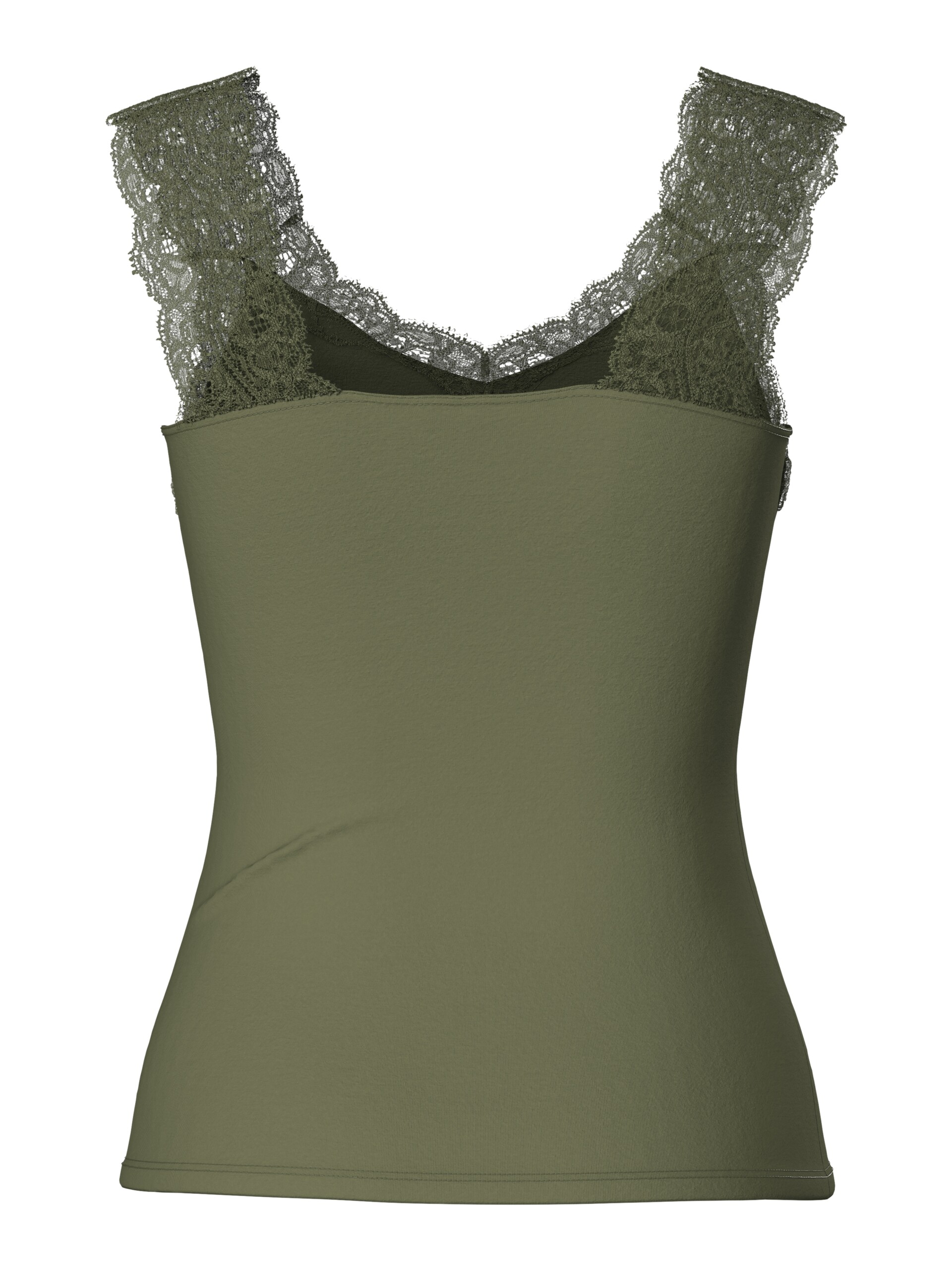 Barbera Lace Vest – Deep Lichen Green