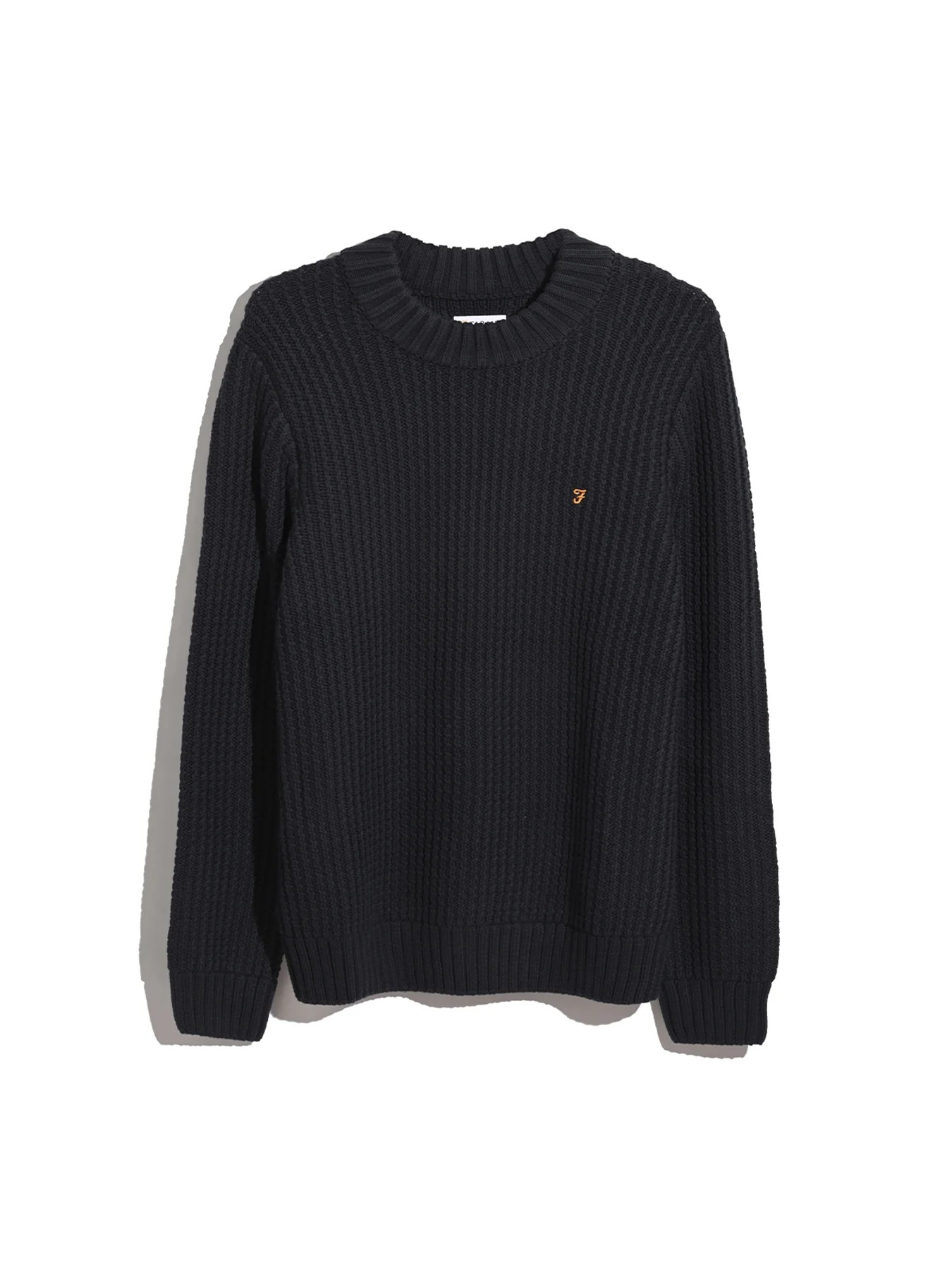 Farah Burlington Fishmerman Jumper in Navy