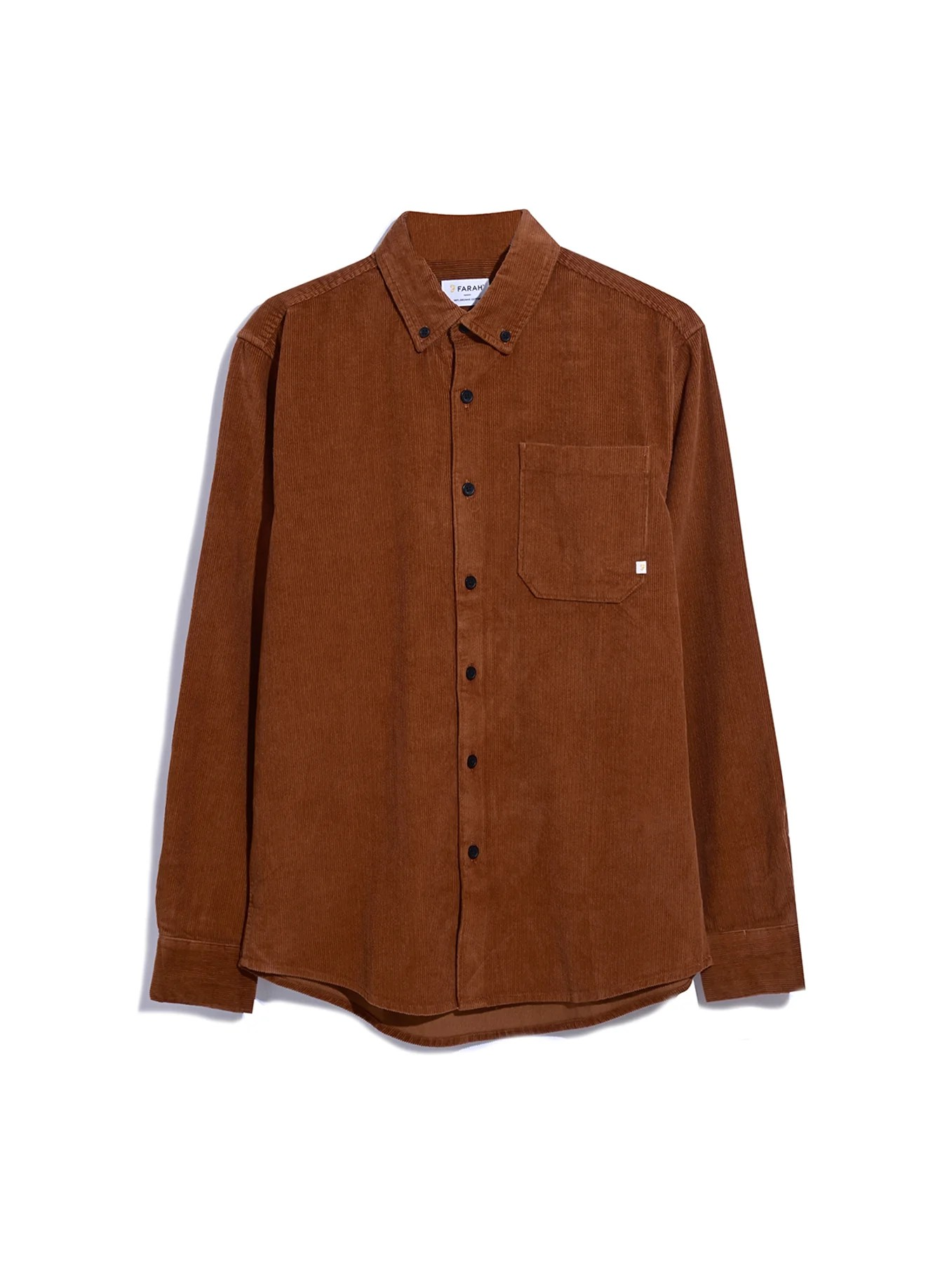 Farah Spencer Cord shirt in Teak