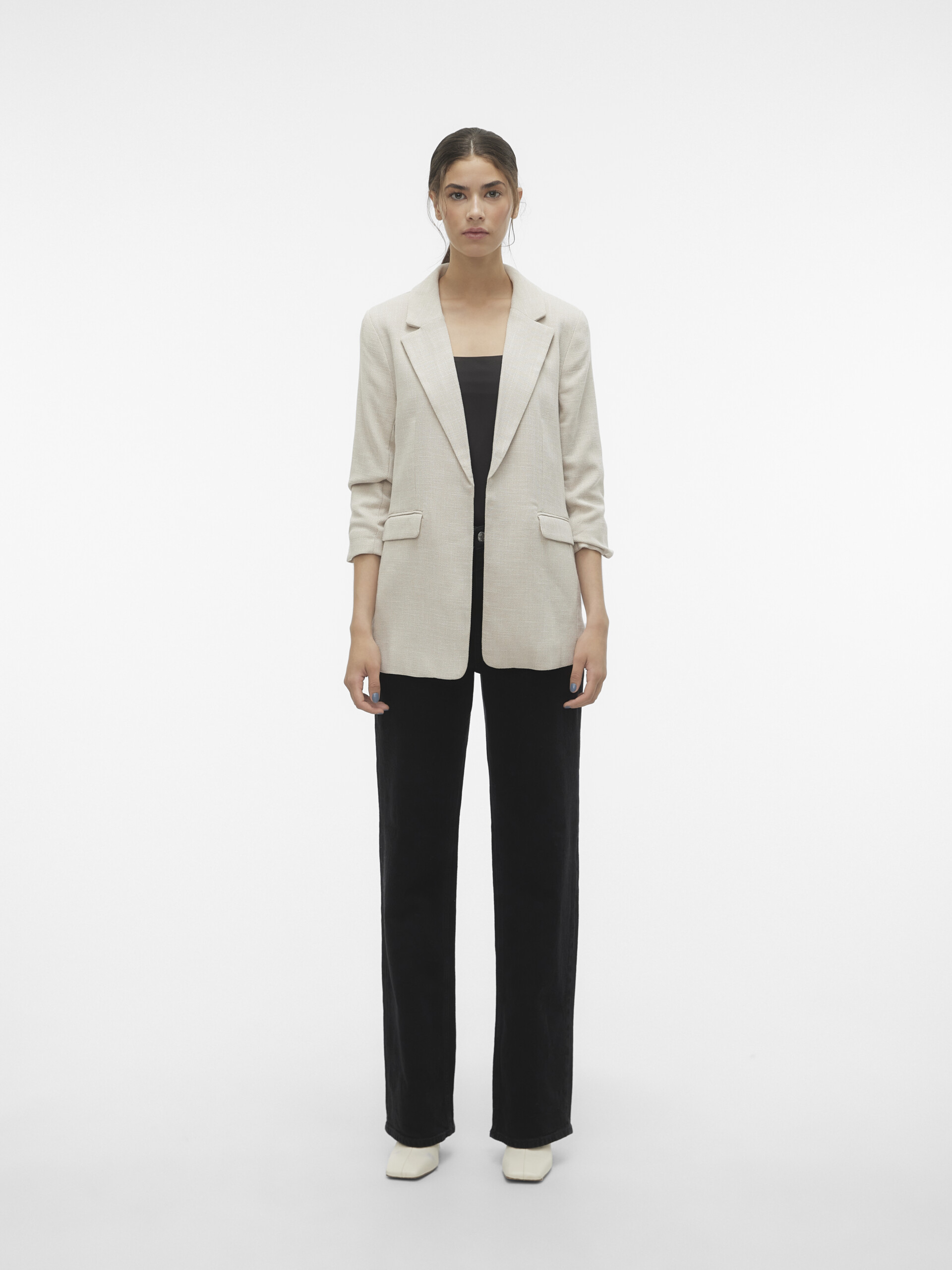 Frida Blazer in Oatmeal Melange